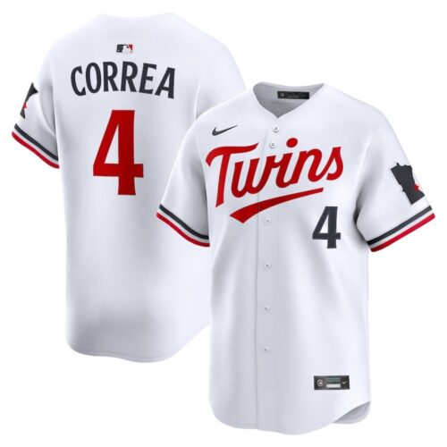6863196c22b80_1 Men's Minnesota Twins #4 Carlos Correa Nike White Home Limited Player Jersey