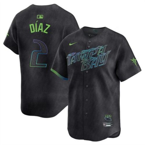 68631974a9a3c_1 Men's Tampa Bay Rays #2 Yandy Diaz Nike Graphite Home Replica Player Jersey