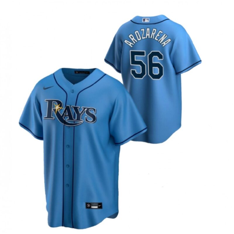 6863198d612a9_1 Men's Tampa Bay Rays #56 Randy Arozarena Blue Cool Base Stitched Baseball Jersey