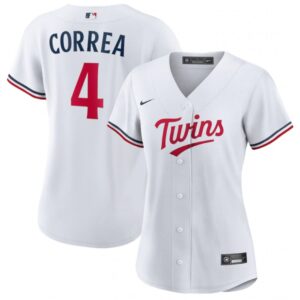 686319c4d7e32_1 Women's Minnesota Twins #4 Carlos Correa White Stitched Jersey(Run Small)