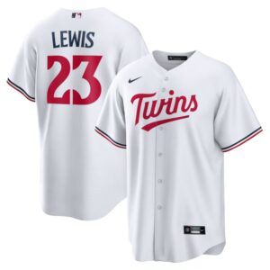 686319cd7b98f_1 Men's Minnesota Twins #23 Royce Lewis Nike White Replica Player Jersey