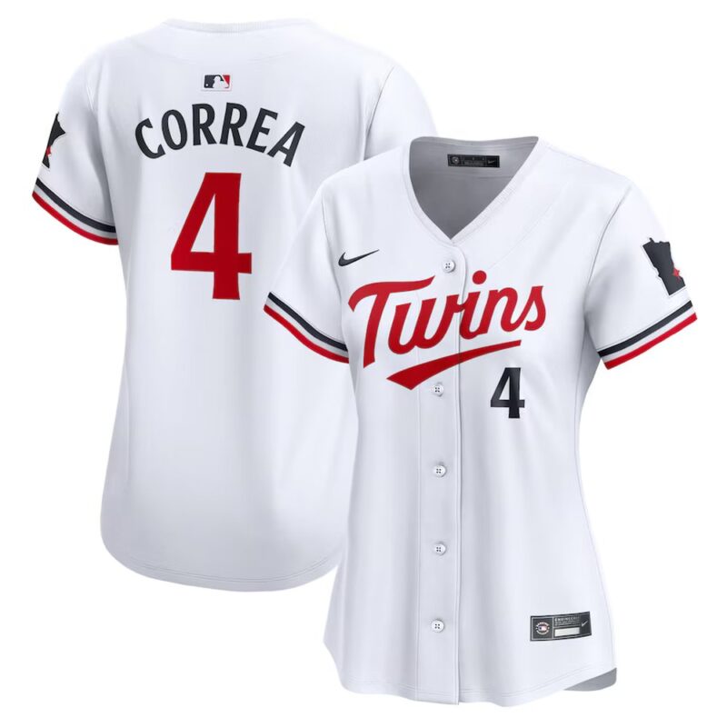686319e25332c_1 Women's Minnesota Twins #4 Carlos Correa Nike White Home Limited Player Jersey