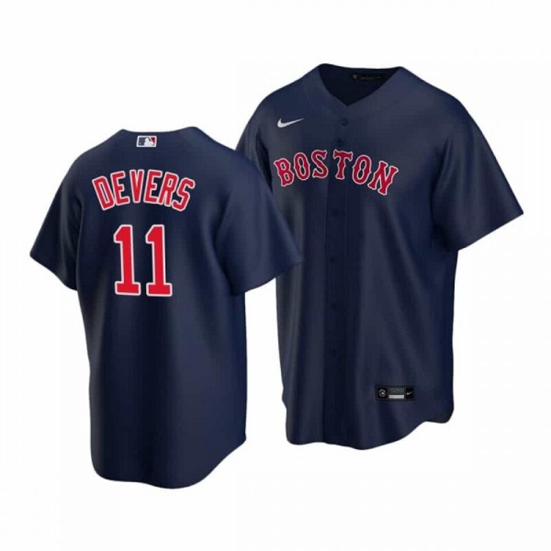 68631a660d6ef_1 Men's Boston Red Sox #11 Rafael Devers Navy Cool Base Stitched Jersey