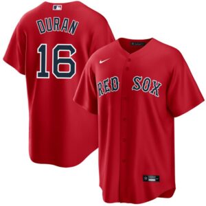 68631a7a47c23_1 Men's Boston Red Sox #16 Jarren Duran Nike Red Home Replica Player Jersey