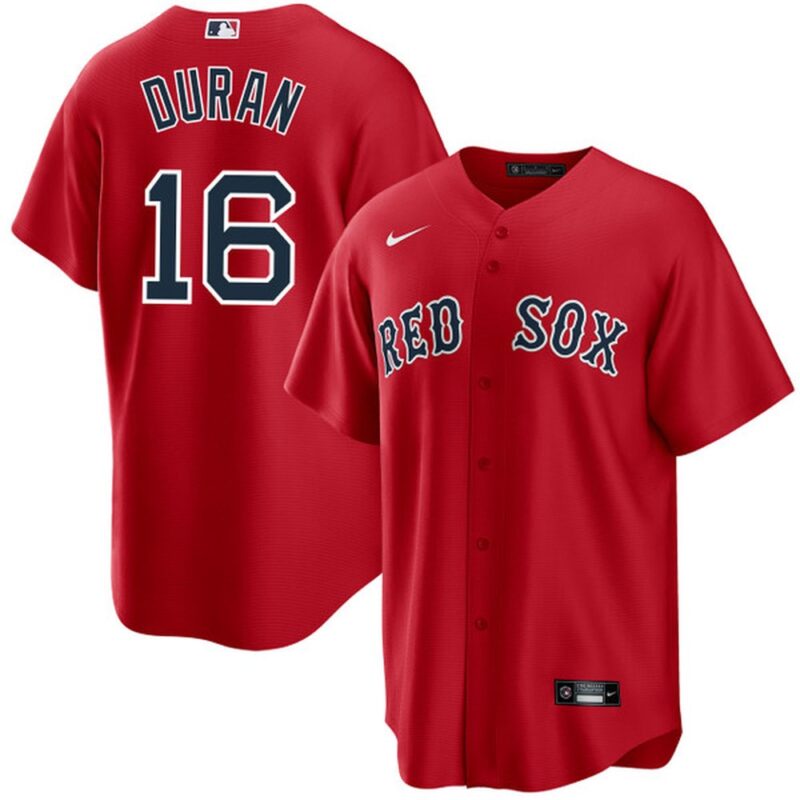 68631a7a47c23_1 Men's Boston Red Sox #16 Jarren Duran Nike Red Home Replica Player Jersey