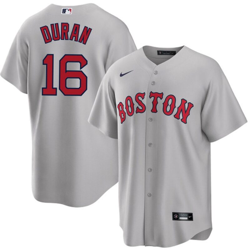 68631a85b362c_1 Men's Boston Red Sox #16 Jarren Duran Nike Gray Home Replica Player Jersey