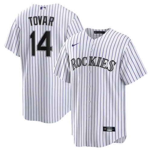 68631af79c6c8_1 Men's Colorado Rockies #14 Ezequiel Tovar Nike White Home Replica Jersey