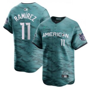 68631b31555a6_1 Men's Cleveland Guardians #11 Jose Ramirez Teal 2023 All-star Cool Base Stitched Jersey