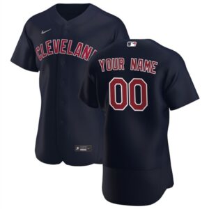 68631b3c8a926_1 Men's Cleveland indians Navy Customized Stitched MLB Jersey