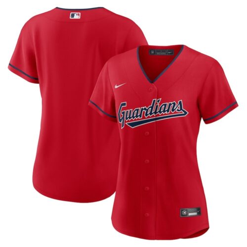 68631b4d24b50_1 Women's Cleveland Guardians Nike Red Home Replica Jersey