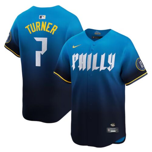 68631b6340664_1 Men's Philadelphia Phillies #7 Trea Turner Blue 2024 City Connect Limited Player Jersey