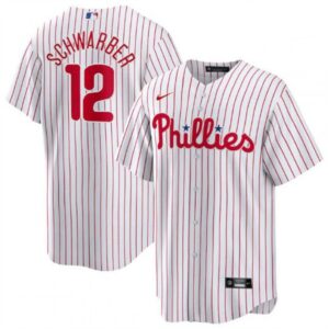 68631b694dccb_1 Men's Philadelphia Phillies #12 Kyle Schwarber White Cool Base Stitched Jersey