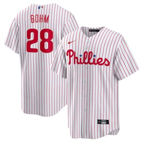 68631b7557fc3_1 Men's Philadelphia Phillies #28 Alec Bohm Nike White Replica Player Jersey