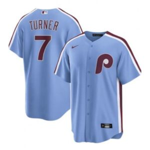 68631b7865d6c_1 Men's Philadelphia Phillies #7 Trea Turner Blue Cool Base Stitched Jersey