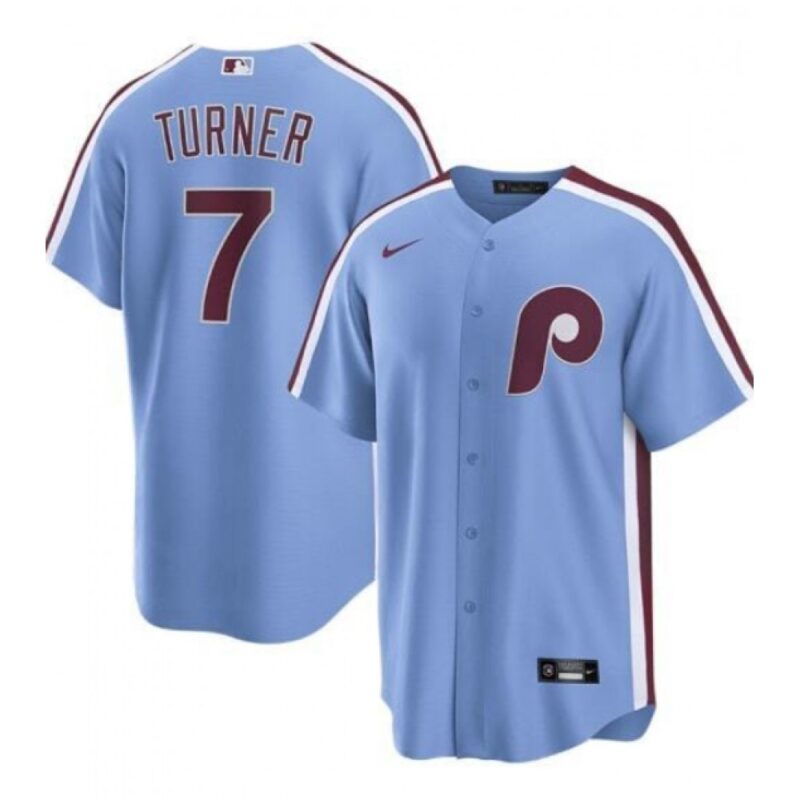 68631b7865d6c_1 Men's Philadelphia Phillies #7 Trea Turner Blue Cool Base Stitched Jersey