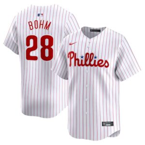 68631b7b5a8ab_1 Men's Philadelphia Phillies #28 Alec Bohm Nike White Home Limited Player Jersey
