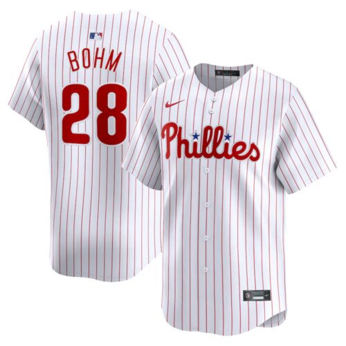 68631b7b5a8ab_1 Men's Philadelphia Phillies #28 Alec Bohm Nike White Home Limited Player Jersey