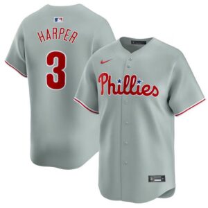 68631b8c2263b_1 Men's Philadelphia Phillies #3 Bryce Harper 2020 Grey Cool Base Stitched MLB Jersey