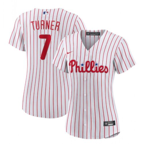 68631ba29ba3b_1 Women's Philadelphia Phillies #7 Trea Turner White Stitched Baseball Jersey(Run Small)