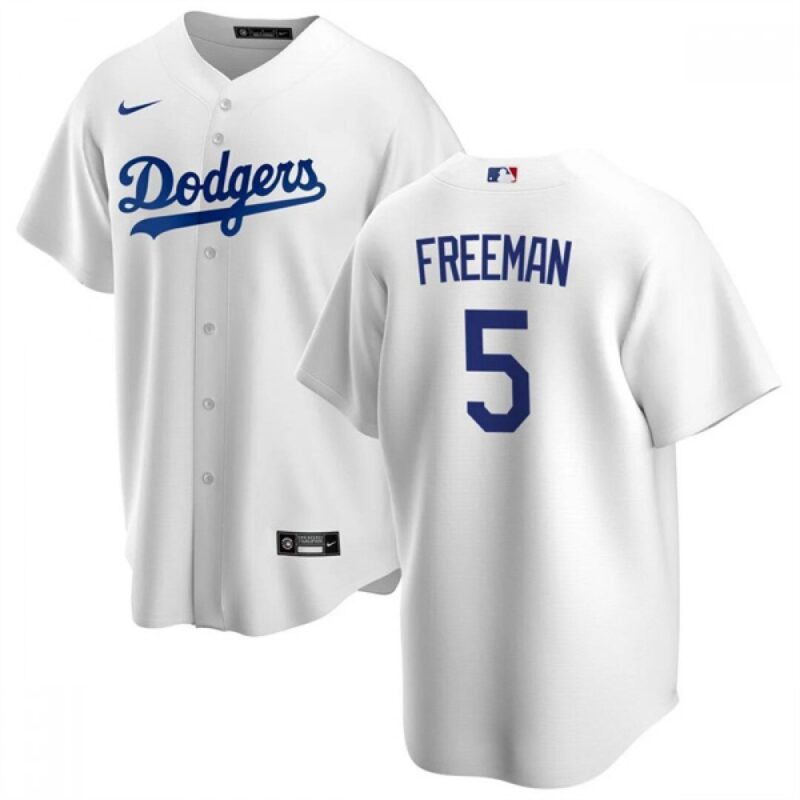 68631bb01c3f9_1 Men's Los Angeles Dodgers #5 Freddie Freeman White Cool Base Stitched Baseball Jersey