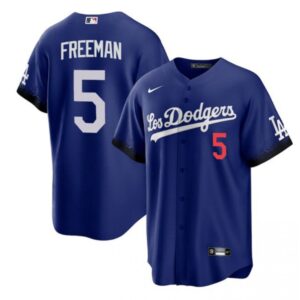 68631bc8e4bca_1 Youth Los Angeles Dodgers #5 Freddie Freeman Royal City Connect Cool Base Stitched Baseball Jersey