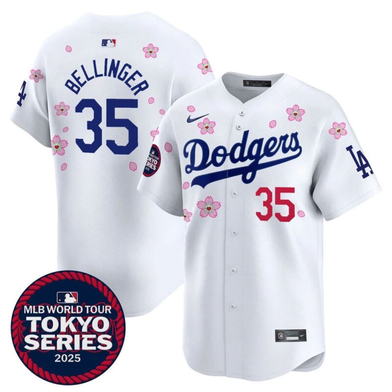 68631c044db51_1 Men's Los Angeles Dodgers #35 Cody Bellinger White Tokyo 2025 Cool Base Stitched Baseball Jersey