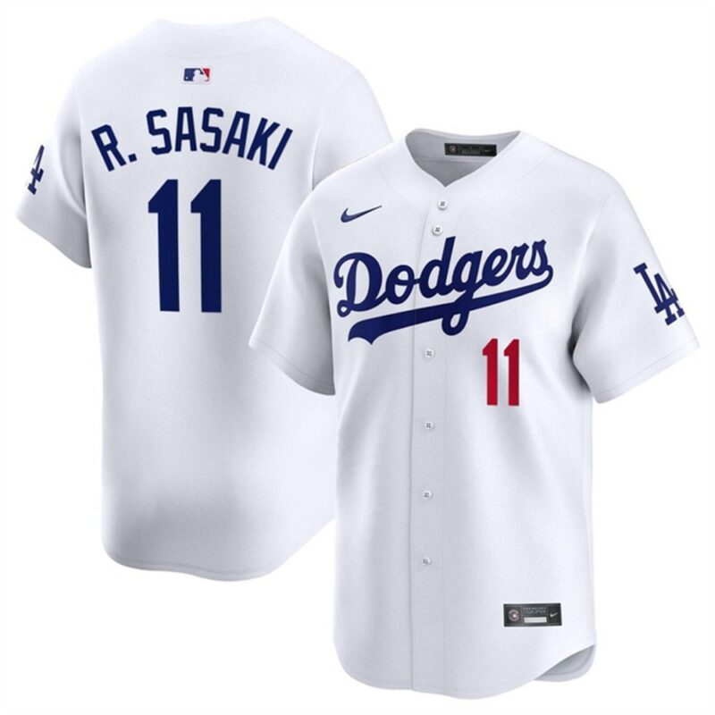 68631c15be61d_1 Men's Los Angeles Dodgers #11 Roki Sasaki White 2025 Home Limited Stitched Baseball Jersey