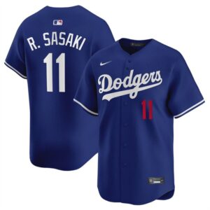68631c5e0abe0_1 Men's Los Angeles Dodgers #11 Roki Sasaki Royal 2025 Alternate Limited Stitched Baseball Jersey