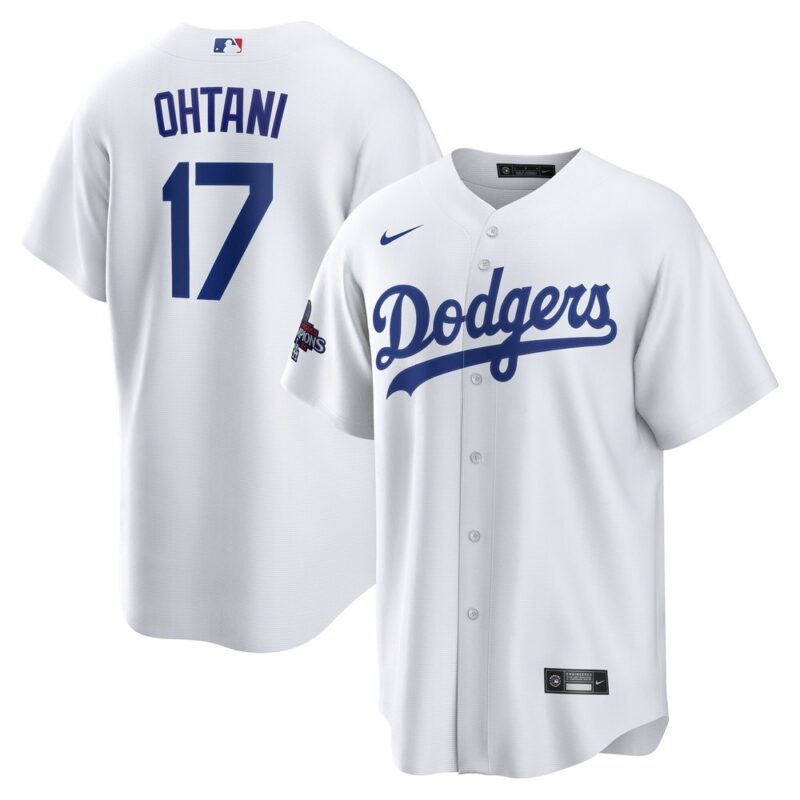 68631d5f534be_1 Men's Los Angeles Dodgers #17 Shohei Ohtani White 2024 World Series Champions Home Replica Player Jersey