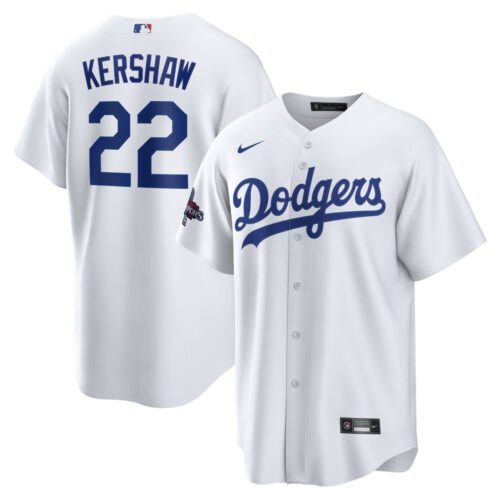 68631d6510fcc_1 Men's Los Angeles Dodgers #22 Clayton Kershaw White 2024 World Series Champions Home Replica Player Jersey