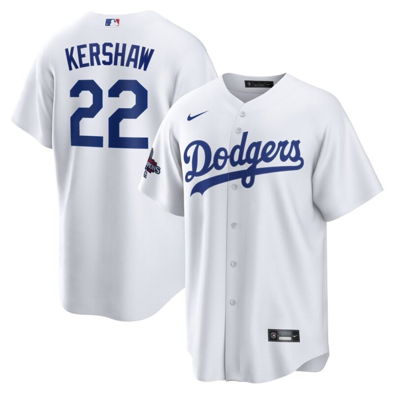 68631d6510fcc_1 Men's Los Angeles Dodgers #22 Clayton Kershaw White 2024 World Series Champions Home Replica Player Jersey