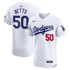 68631d7380ecf_1 Men's Los Angeles Dodgers #50 Mookie Betts White 2024 World Series Champions Home Elite Player Jersey
