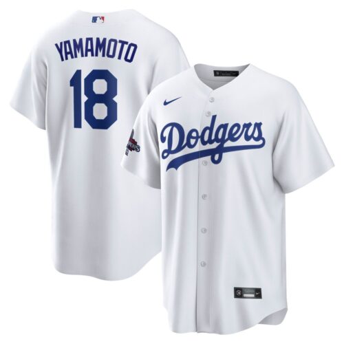 68631d88cd453_1 Men's Los Angeles Dodgers #18 Yoshinobu Yamamoto White 2024 World Series Champions Big &Tall Replica Player Jersey