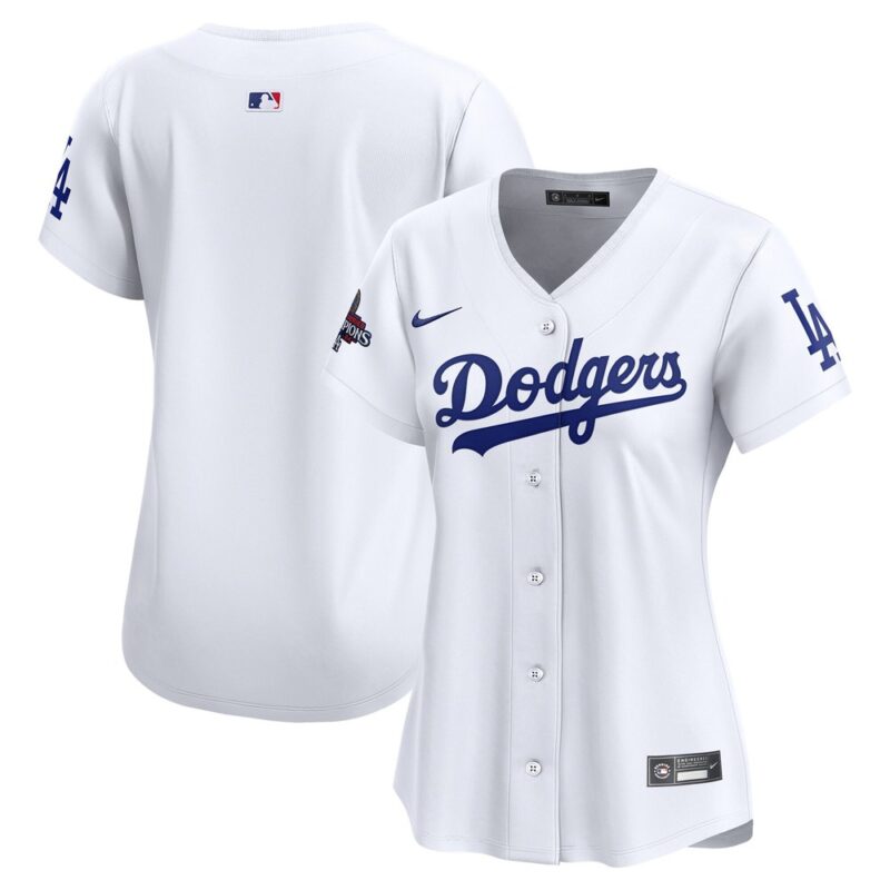 68631d8e794f9_1 Women's Los Angeles Dodgers White 2024 World Series Champions Home Limited Jersey