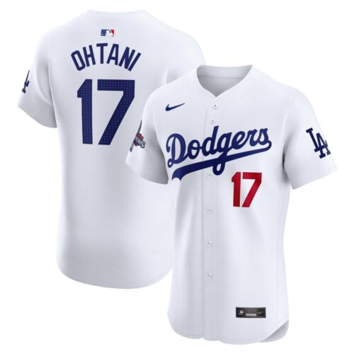 68631d9e3067e_1 Men's Los Angeles Dodgers #17 Shohei Ohtani White 2024 World Series Champions Home Elite Player Jersey