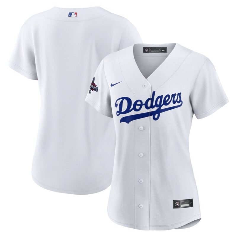 68631da873105_1 Women's Los Angeles Dodgers White 2024 World Series Champions Home Replica Jersey
