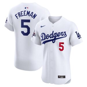 68631db0203a0_1 Men's Los Angeles Dodgers #5 Freddie Freeman White 2024 World Series Champions Home Elite Player Jersey