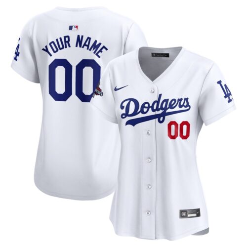 68631db7d2fe2_1 Women's Los Angeles Dodgers White 2024 World Series Champions Home Custom Limited Jersey