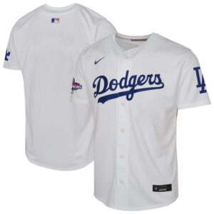 68631dbcbeb61_1 Youth Los Angeles Dodgers White 2024 World Series Champions Home Limited Jersey