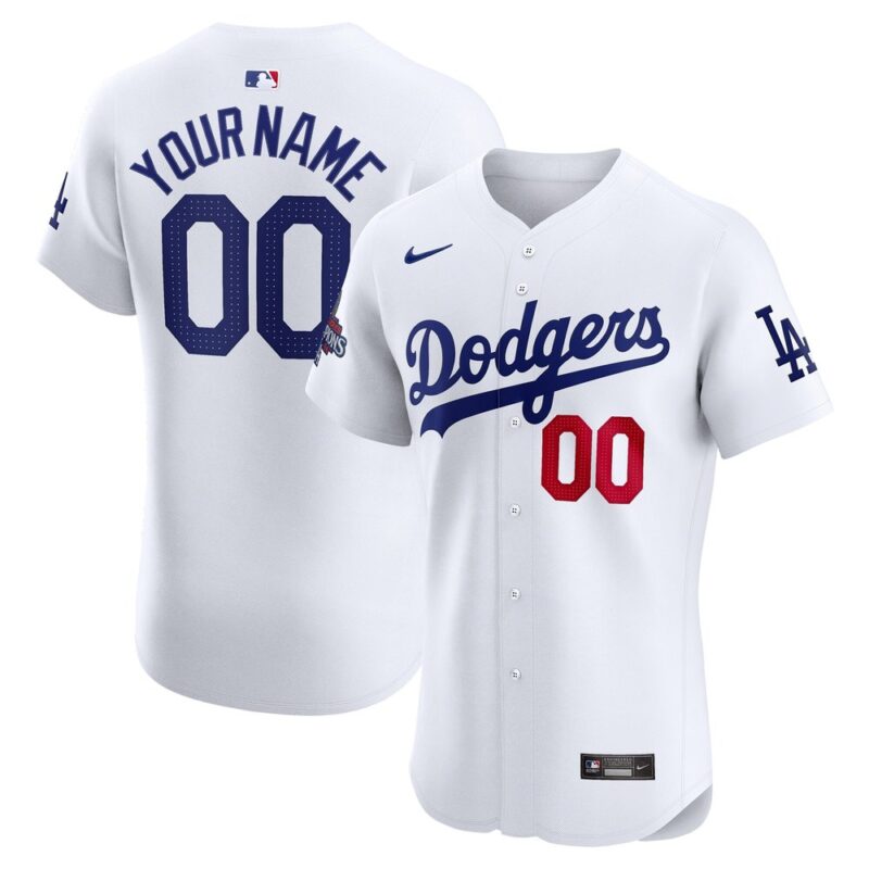 68631dc137c9a_1 Men's Los Angeles Dodgers White 2024 World Series Champions Home Elite Custom Jersey