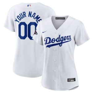 68631dc6407de_1 Women's Los Angeles Dodgers White 2024 World Series Champions Home Custom Replica Jersey