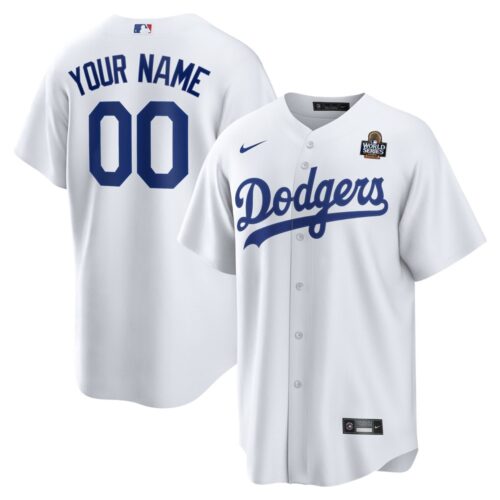 68631dcb21acf_1 Men's Los Angeles Dodgers White 2024 World Series Home Custom Replica Jersey