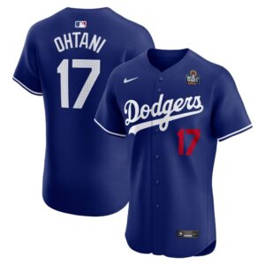 68631dd55a273_1 Men's Los Angeles Dodgers #17 Shohei Ohtani Royal 2024 World Series Alternate Elite Player Jersey