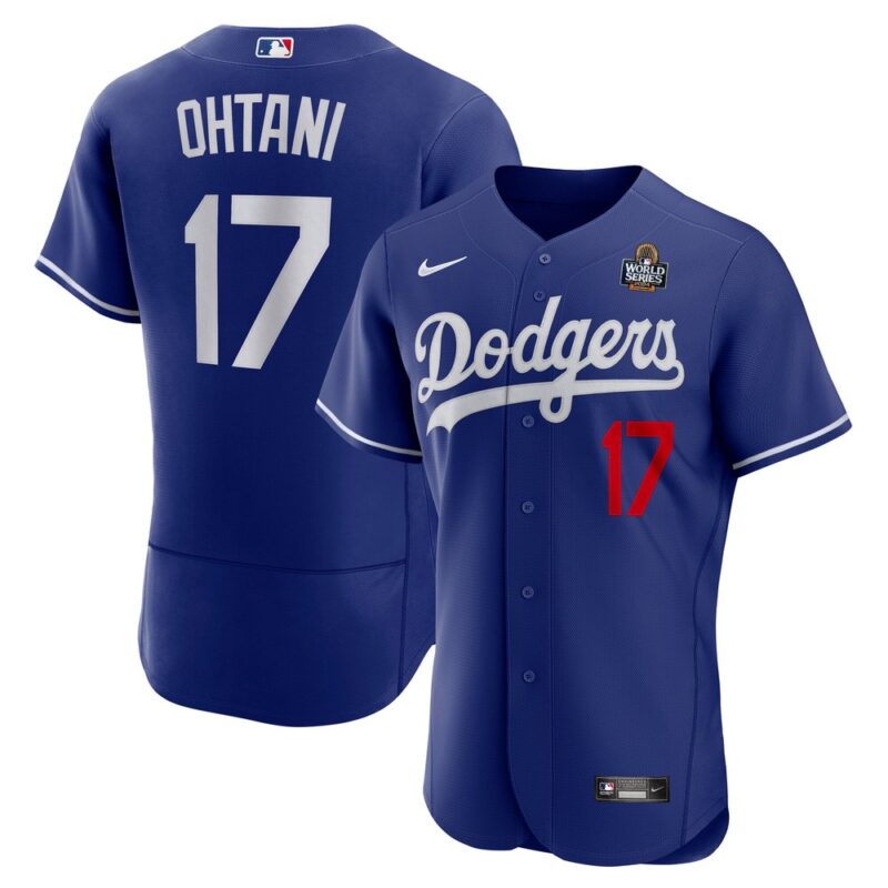 68631dda801db_1 Men's Los Angeles Dodgers #17 Shohei Ohtani Royal 2024 World Series Alternate Authentic Player Jersey