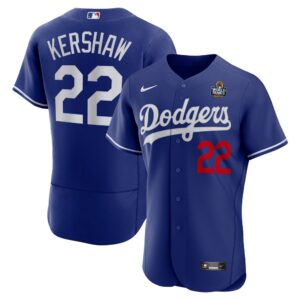 68631e01a75ed_1 Men's Los Angeles Dodgers #22 Clayton Kershaw Royal 2024 World Series Alternate Authentic Player Jersey