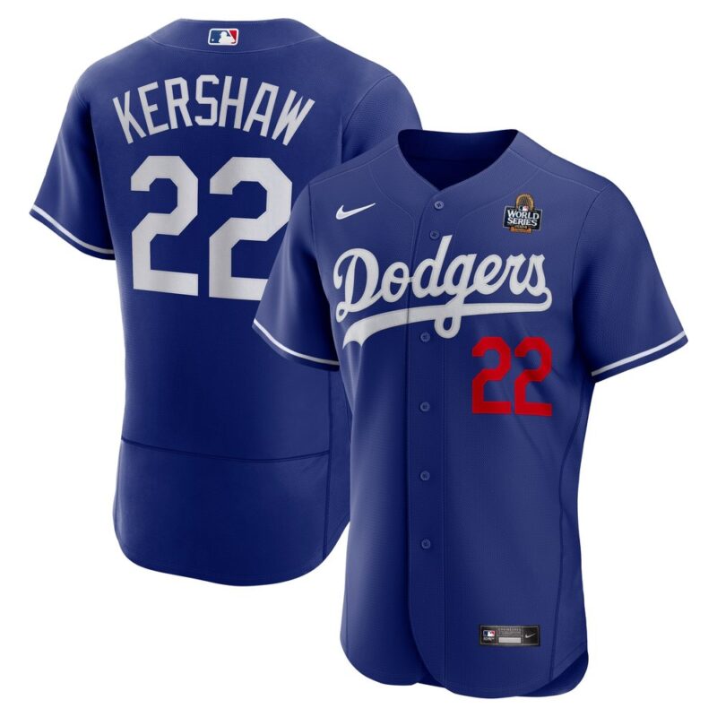 68631e01a75ed_1 Men's Los Angeles Dodgers #22 Clayton Kershaw Royal 2024 World Series Alternate Authentic Player Jersey