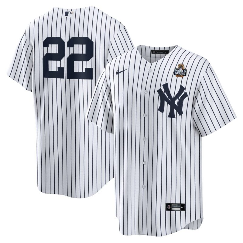 68631e1b4a016_1 Men's New York Yankees #22 Juan Soto White 2024 World Series Home Replica Player Jersey