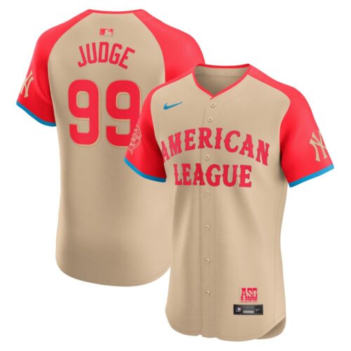 68631e2e8a06c_1 Men's American League #99 Aaron Judge Cream 2024 MLB All-Star Game Elite Player Jersey