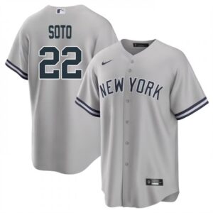 68631e49d8a0f_1 Men's New York Yankees #22 Juan Soto Grey Cool Base Stitched Baseball Jersey
