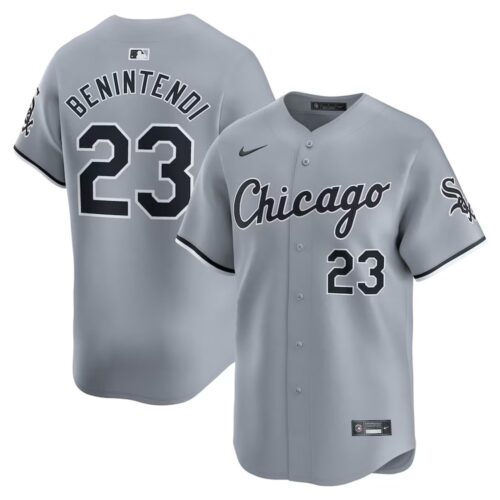 68631e68e4ae2_1 Men's Chicago White Sox #23 Andrew Benintendi Nike Gray Road Limited Player Jersey